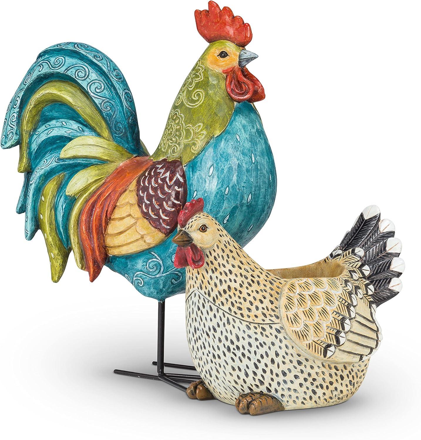 Abbott Collection 27-GALLO-220 Large Tall Colorful Rooster, Multi