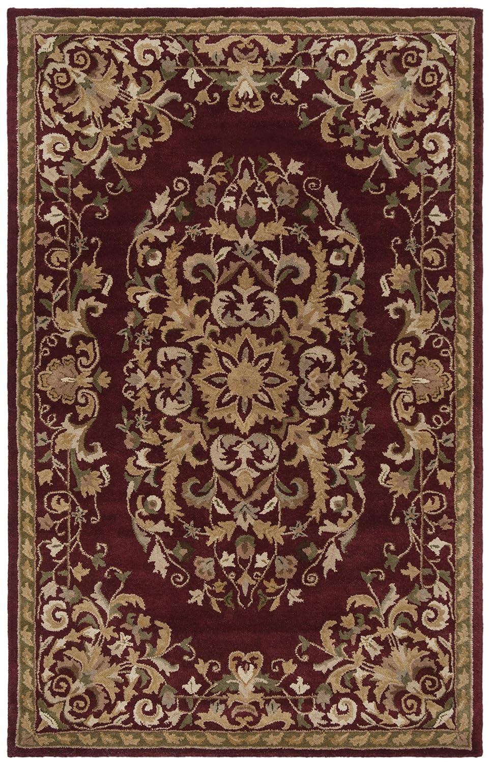 Heritage HG640 Handmade Area Rug - 5'x8' - Red - Safavieh