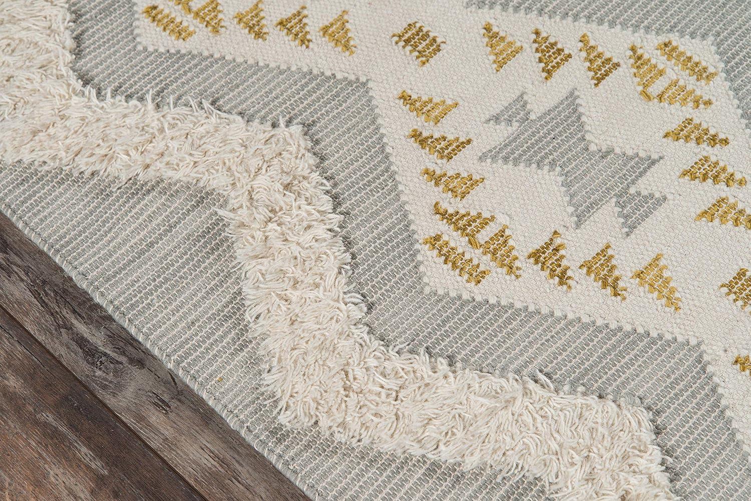 Momeni Novogratz by Momeni Indio Beverly Wool Hand Made Area Rug Pink 5' X 7'