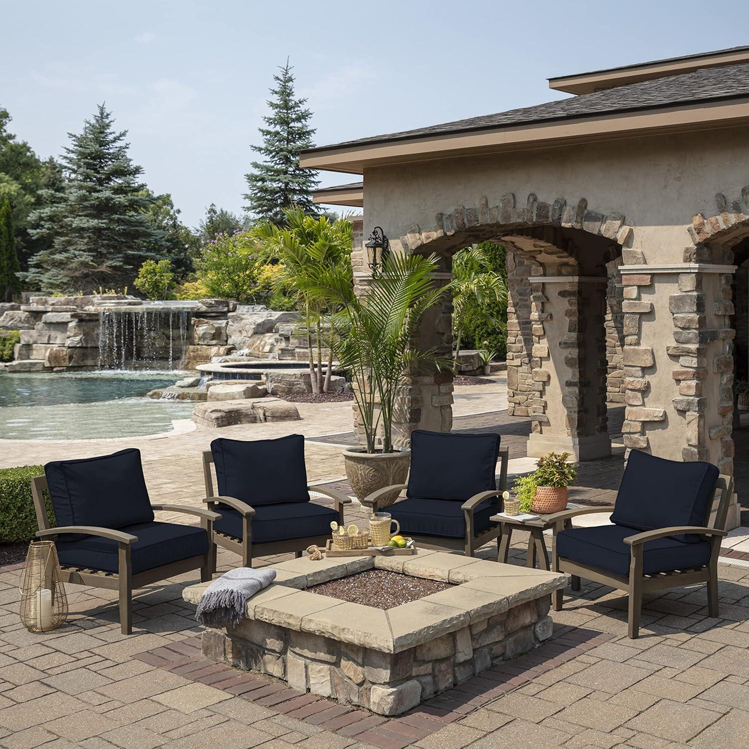ARDEN ProFoam Performance Outdoor Deep Seating Cushion Set 22 x 22, Sand Cream