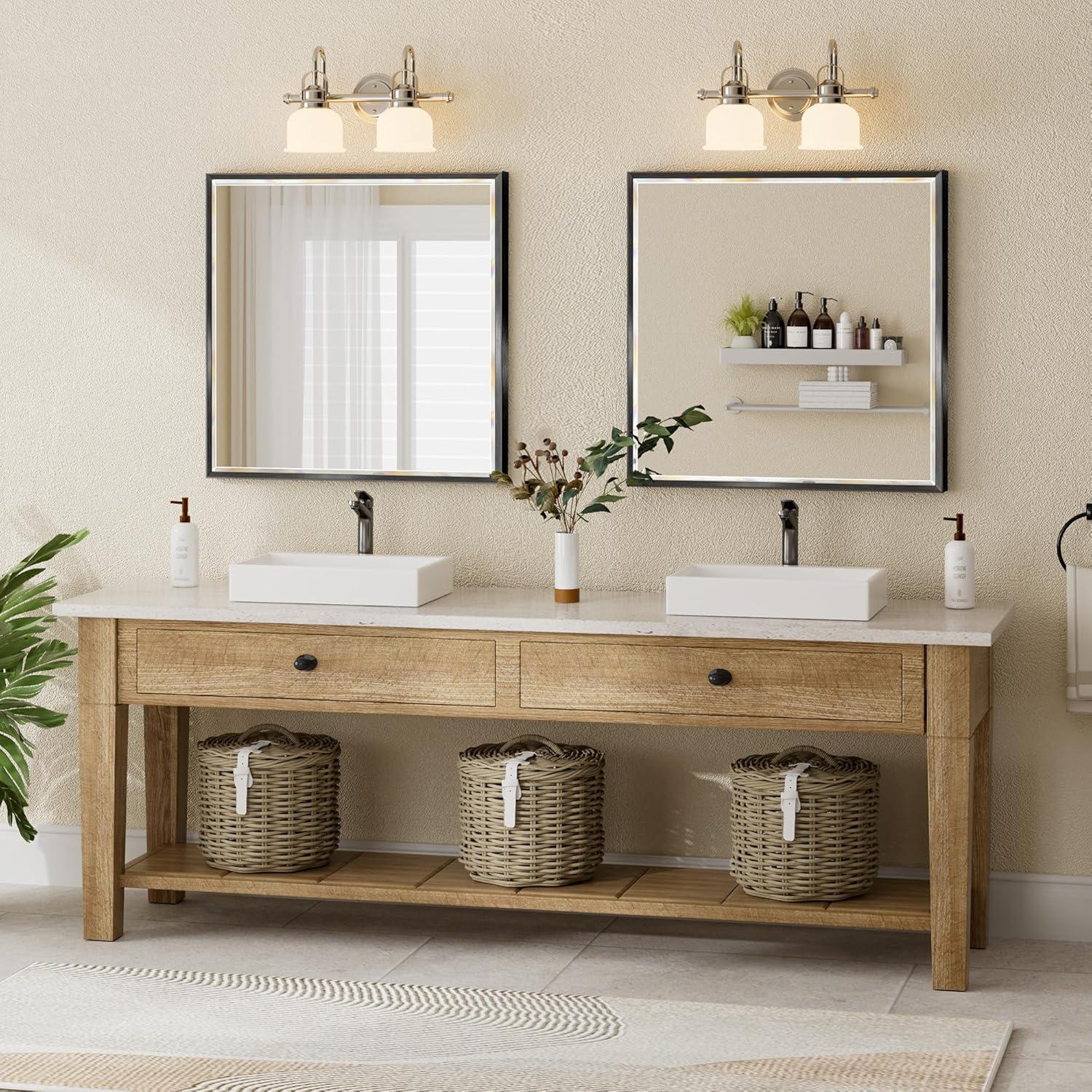 Decorative Wall Mirror Beveled Design, Bathroom Vanity Mirror Accent Mirror Finish