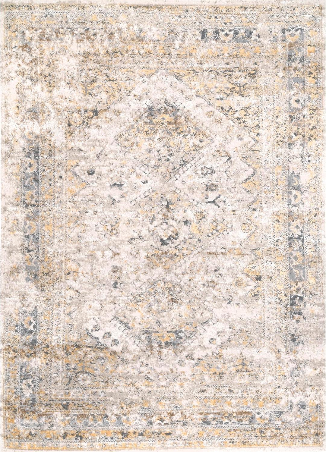 Nuloom Madisson Vintage Faded Medallion Area Rug