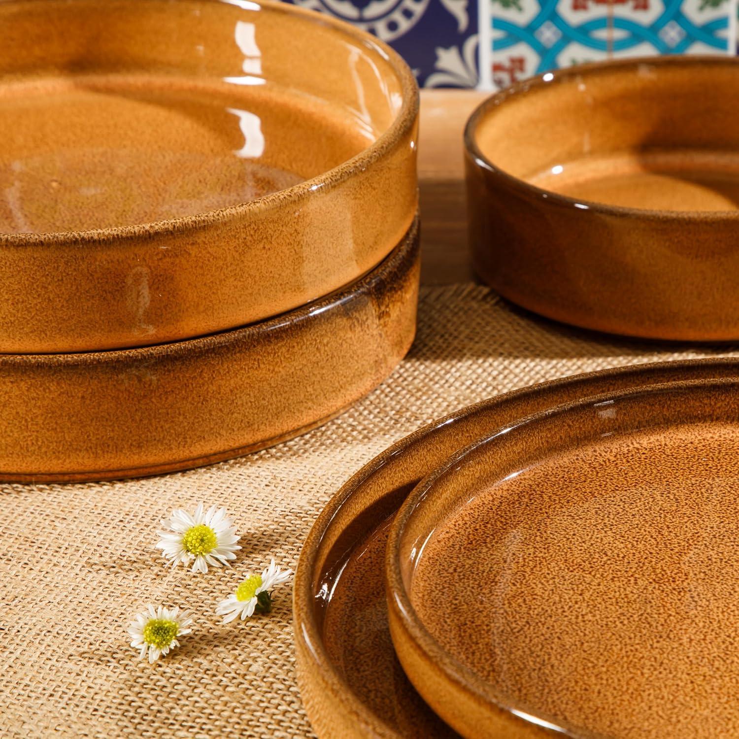 Santorini Terracotta Dinnerware Set - Service for 4