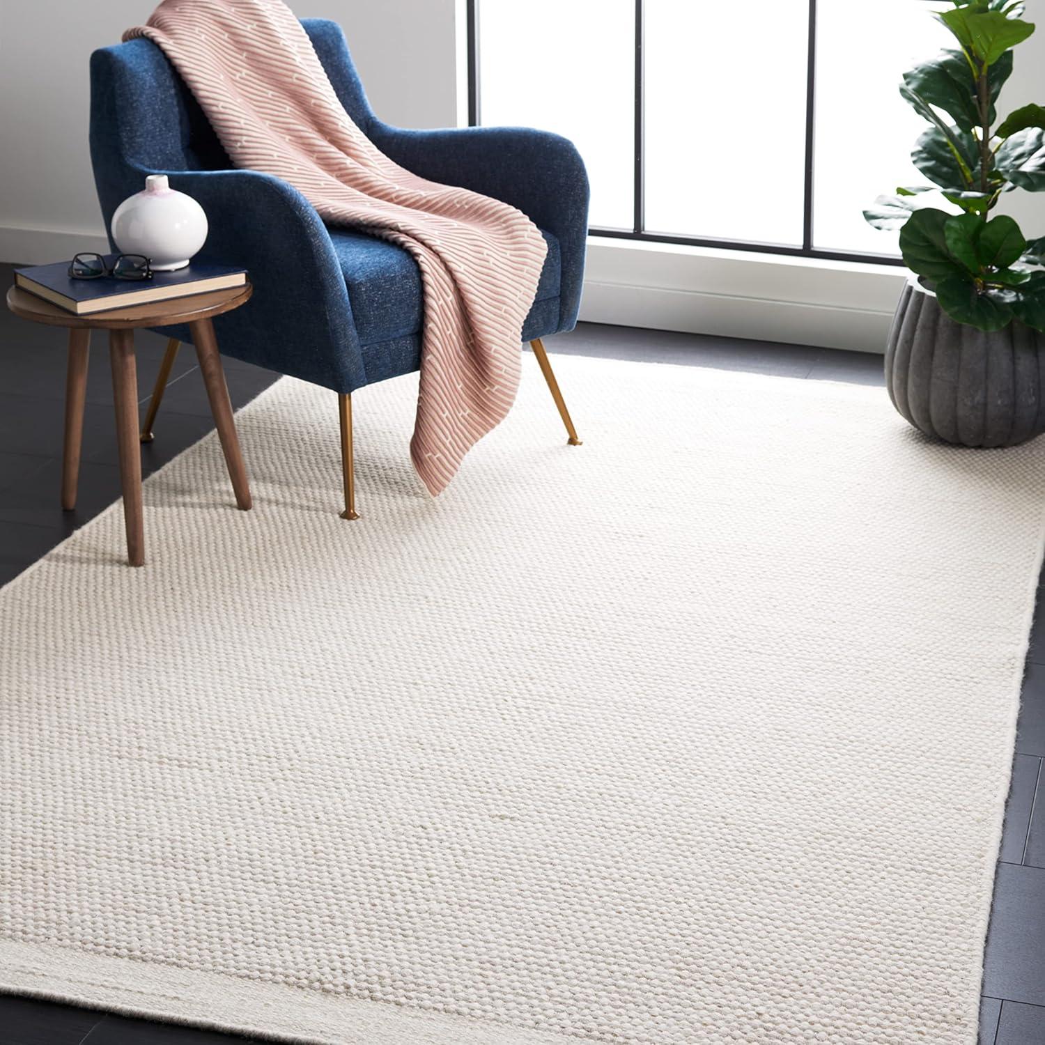 Vermont VRM807 Hand Woven Indoor Area Rug - Ivory - 6'x9' - Safavieh