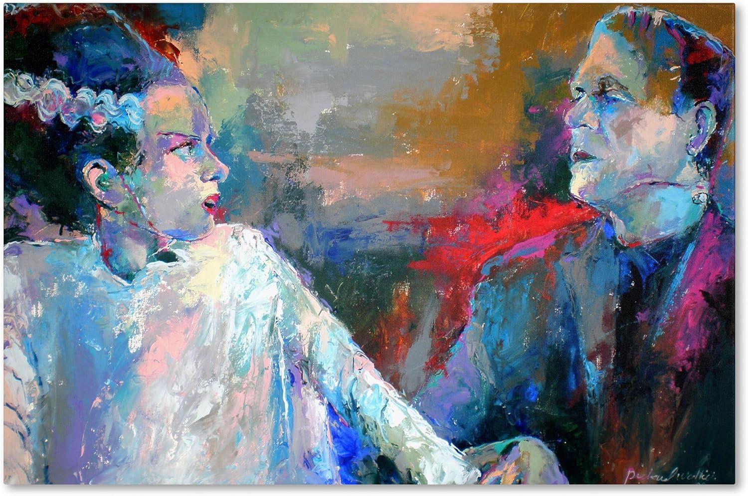 Trademark Fine Art "Frankenstein and His Wife" Canvas Art by Richard Wallich