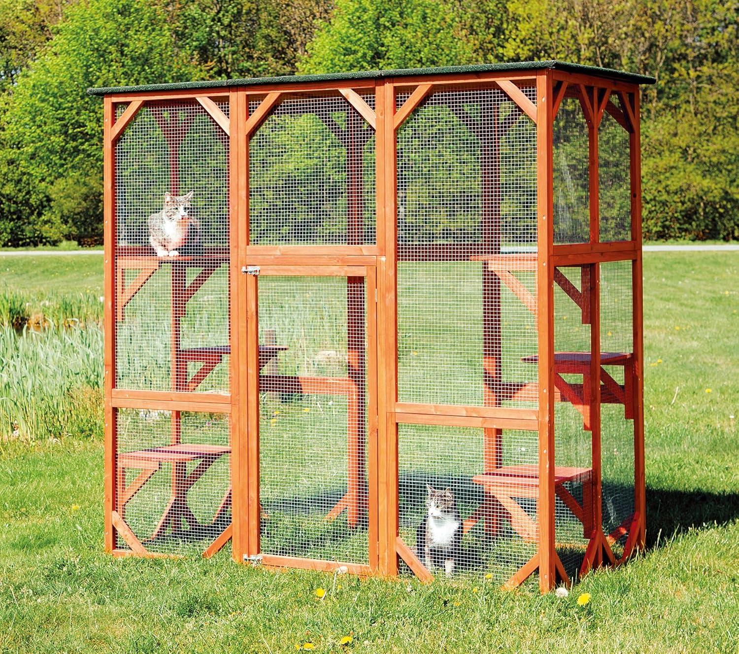 TRIXIE Pet Products Wooden Outdoor Cat Sanctuary