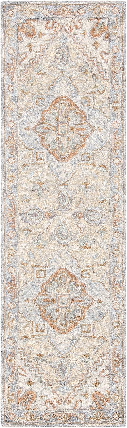 Heritage HG920 Hand Loomed Runner Rug - Beige/Grey - 2'3"x8' - Safavieh.