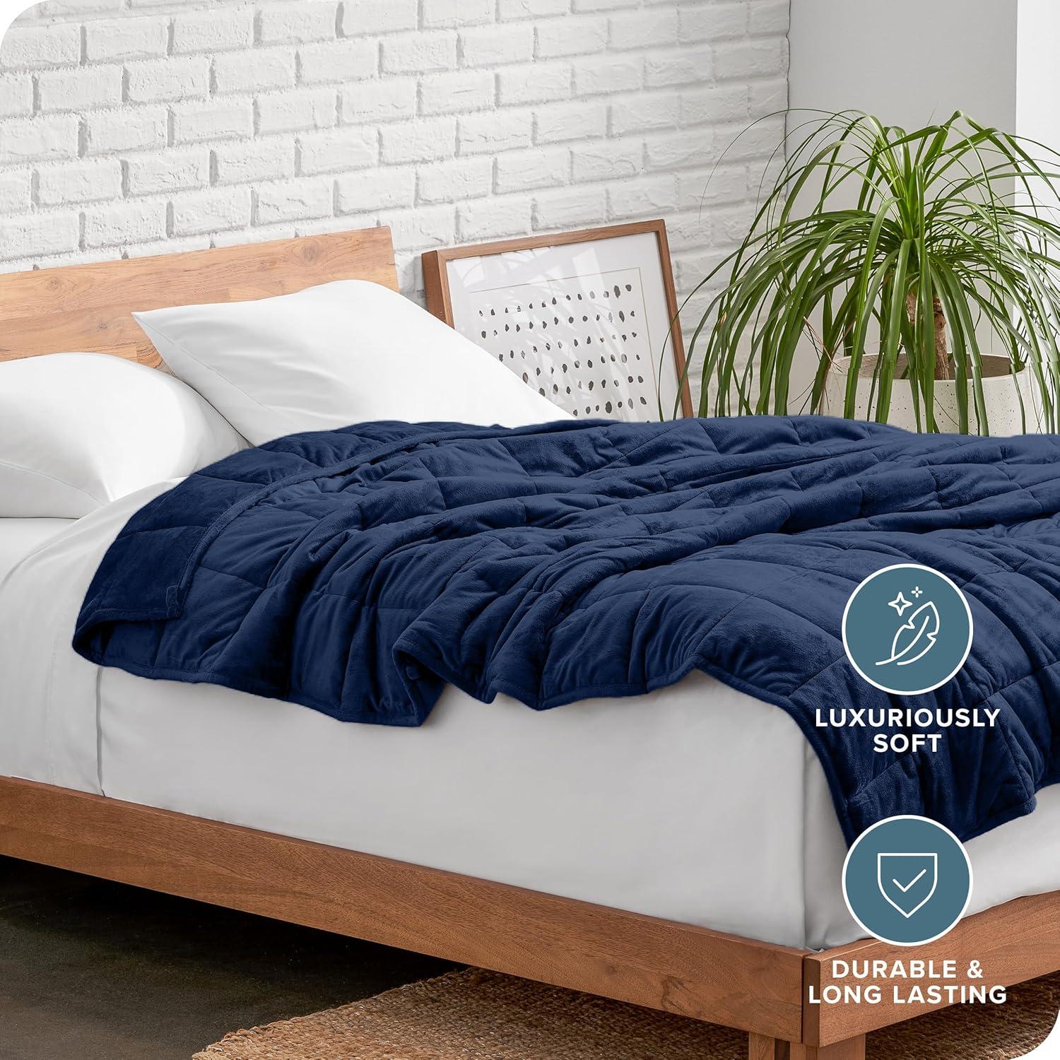 Bare Home Minky Fleece Weighted Blanket