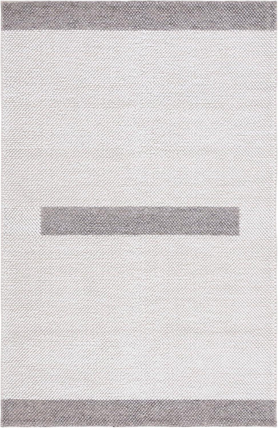 Natura NAT324 Flat Weave Indoor Area Rug - Ivory/Brown - 4'x6' - Safavieh