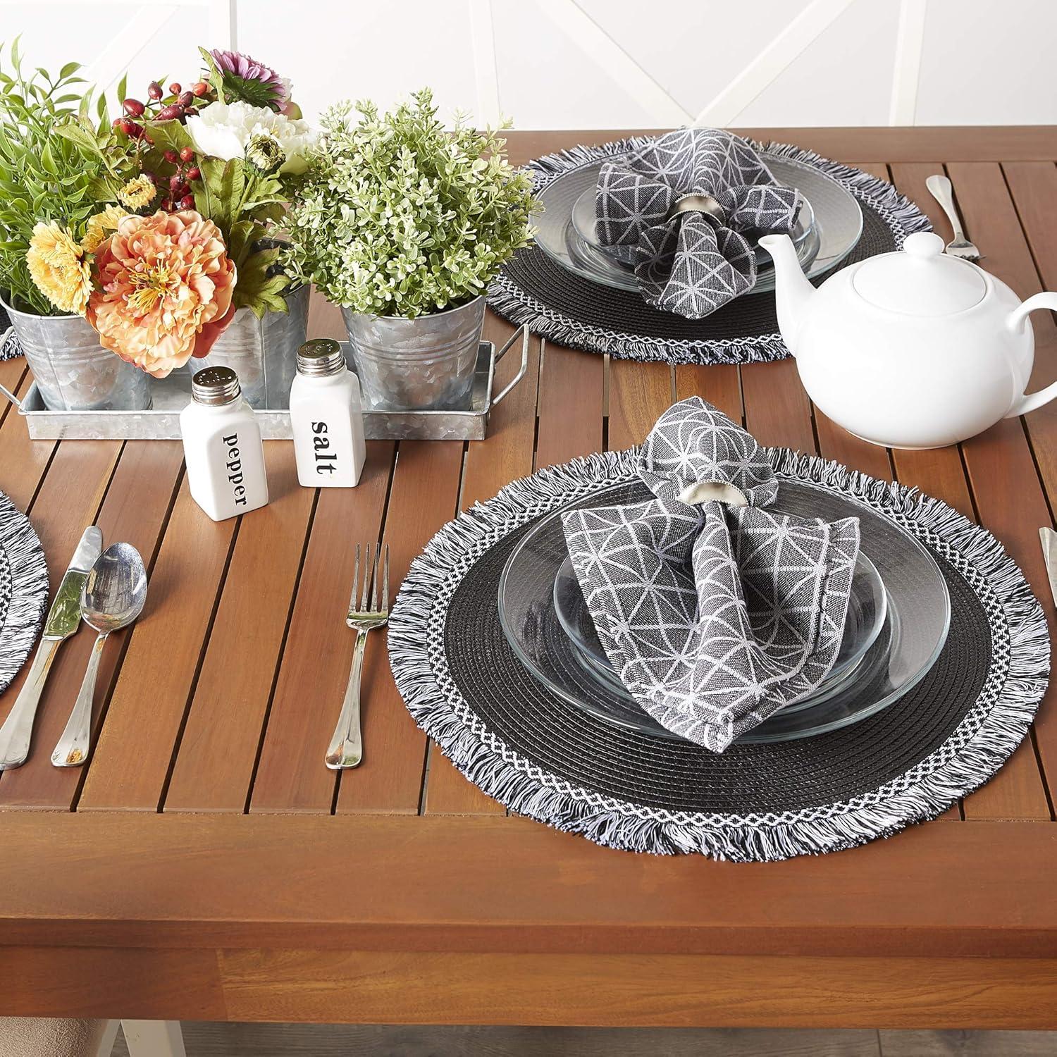 Round Fringed Placemat Set of 6