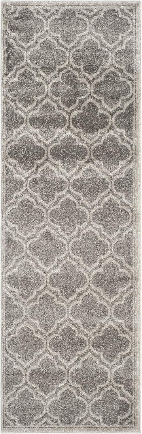 Amherst AMT412 Power Loomed Runner Rug - Grey/Light Grey - 2'3"x22' - Safavieh.