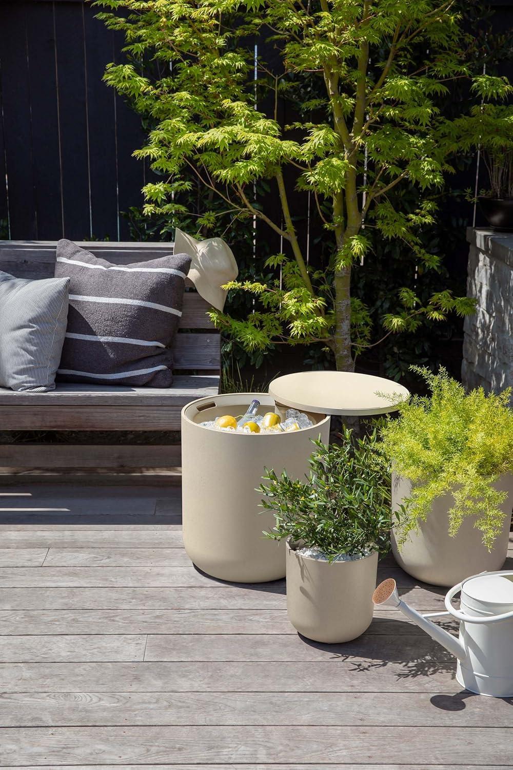 Veradek Kona Round Plastic Outdoor Side Table