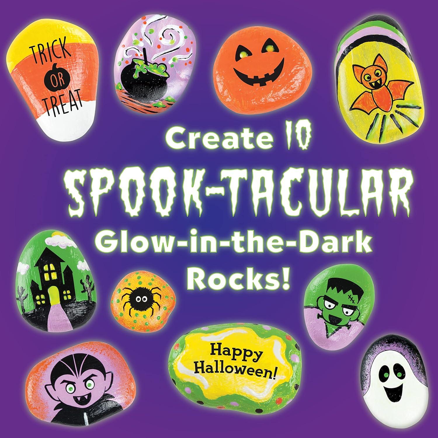 Creativity for Kids Halloween Hide & Seek Rock Painting- Spooky Child Craft Kit for Boys and Girls