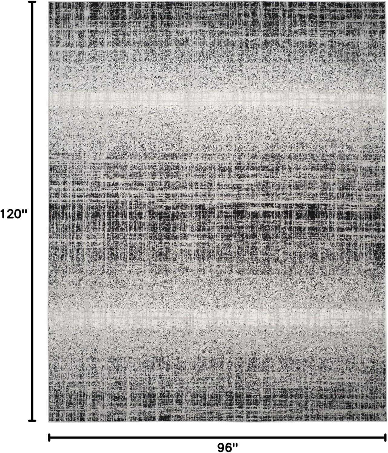SAFAVIEH Adirondack Kiersten Abstract Faded Area Rug, Silver/Black, 8' x 10'