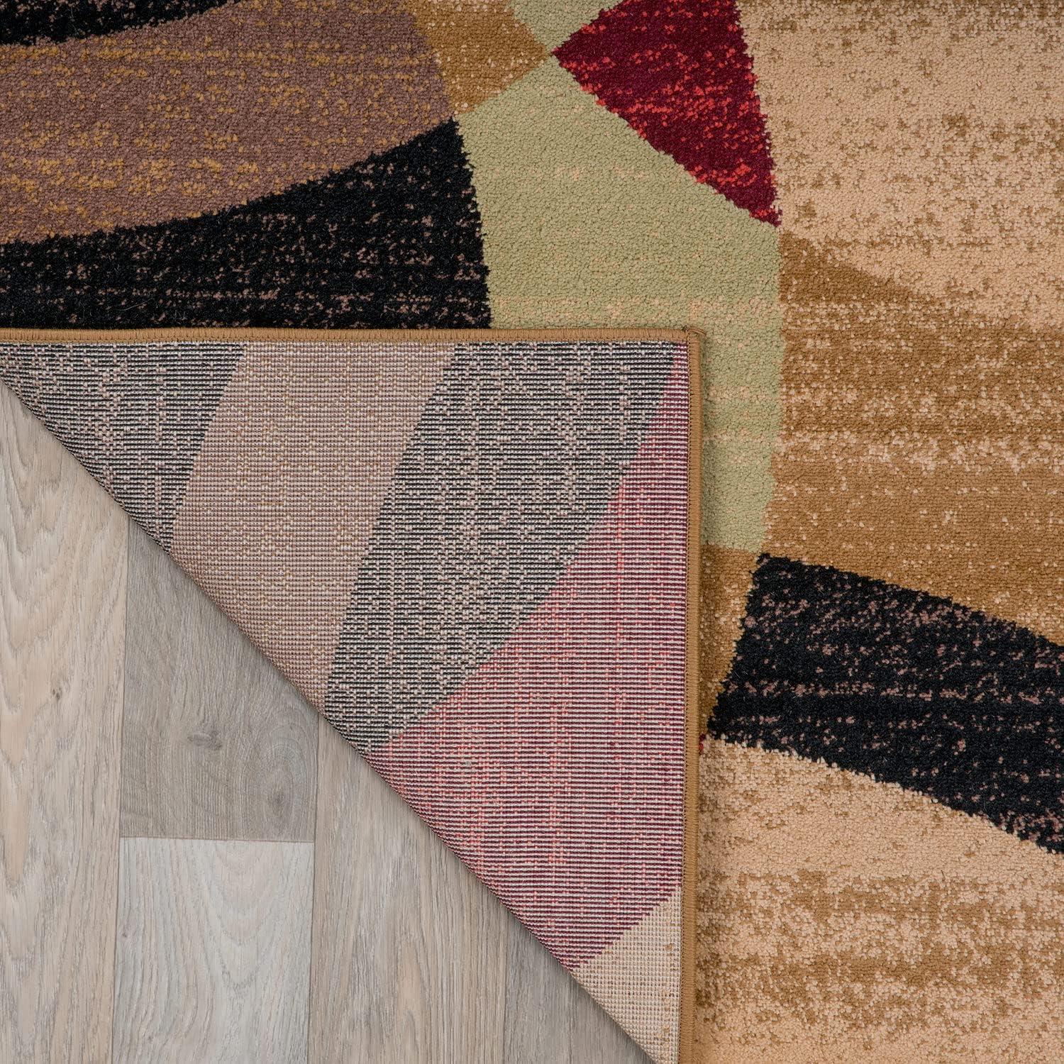 World Rug Gallery Geometric Circles Multi 7'10" x 10'2" Indoor Area Rug