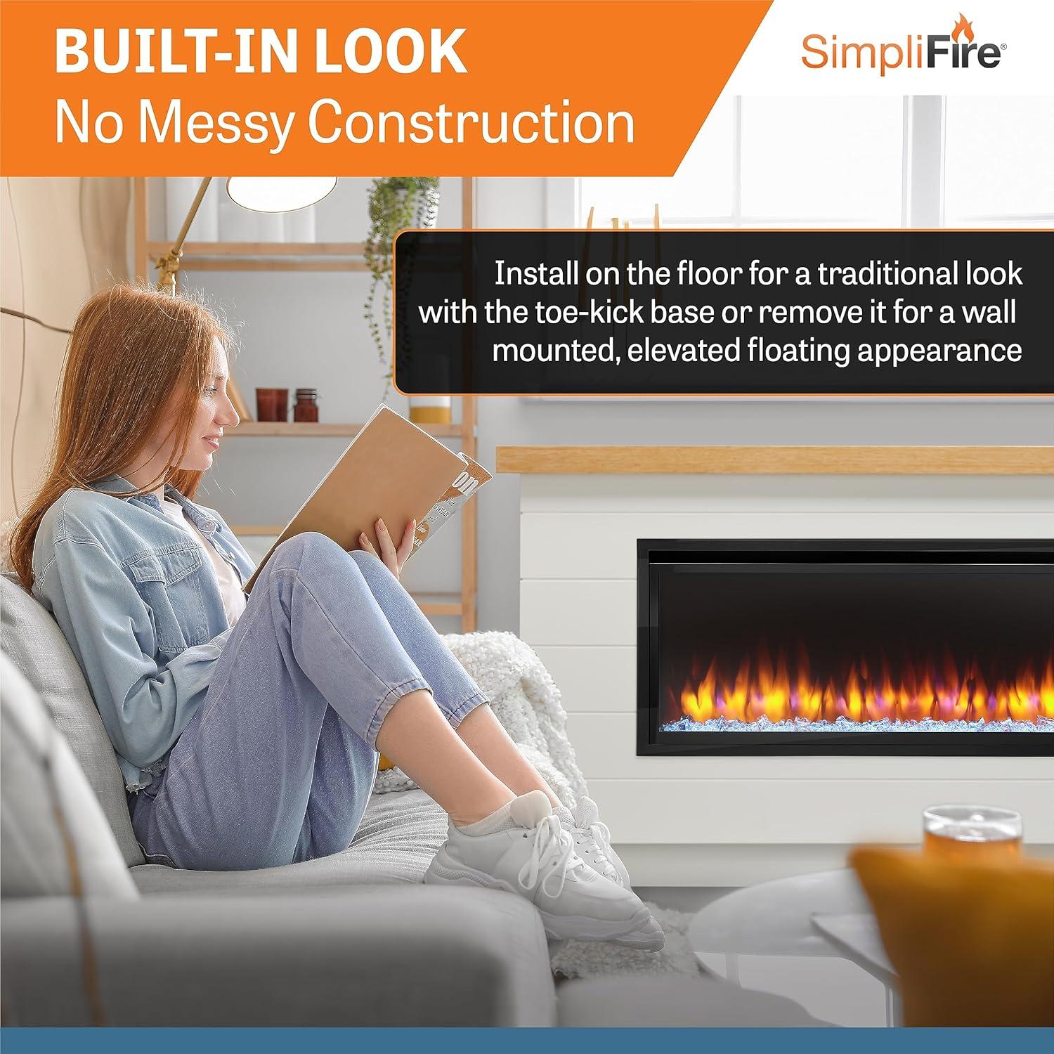 Simplifire Boyd Modern Farmhouse Electric Fireplace Mantel Package