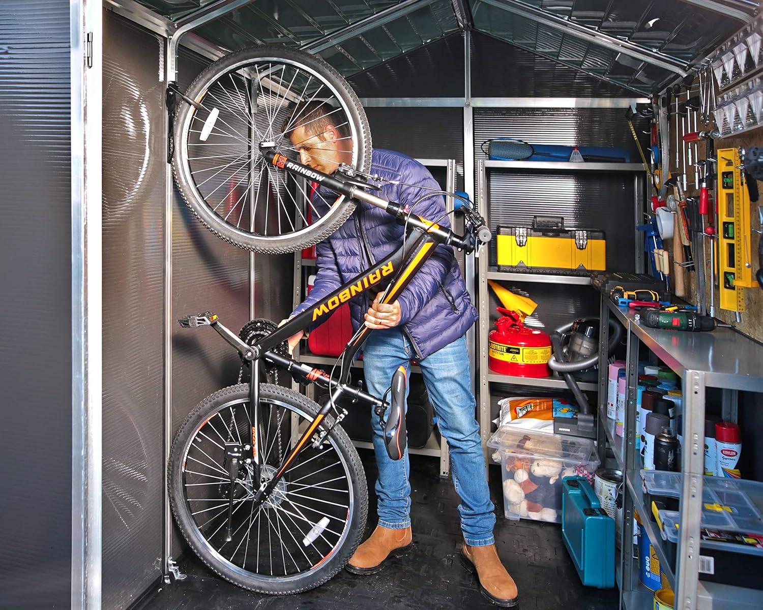 Canopia HG1086 Palram - Canopia Yukon Rubicon and Skylight Wall Mounted Bike Rack