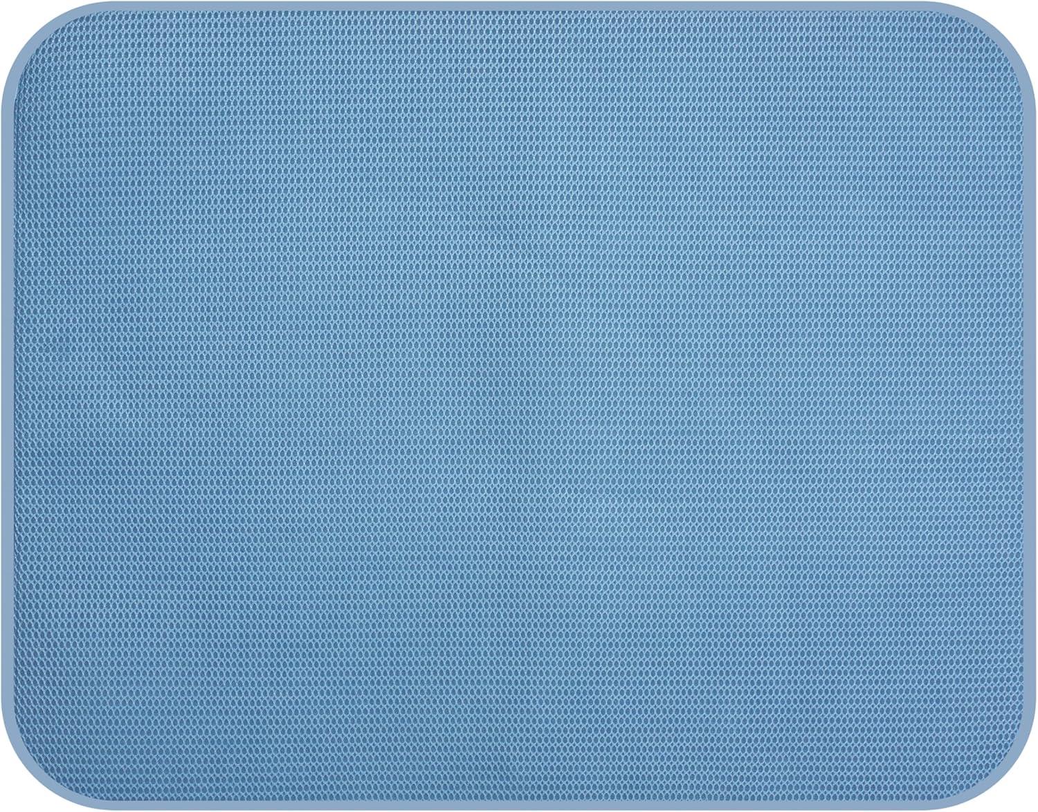 Extra Large Blue Microfiber Foldable Dish Drying Mat