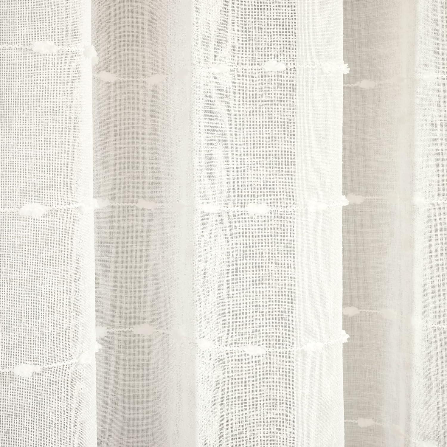 Lush Decor Solid Sheer Grommet Curtain Panels