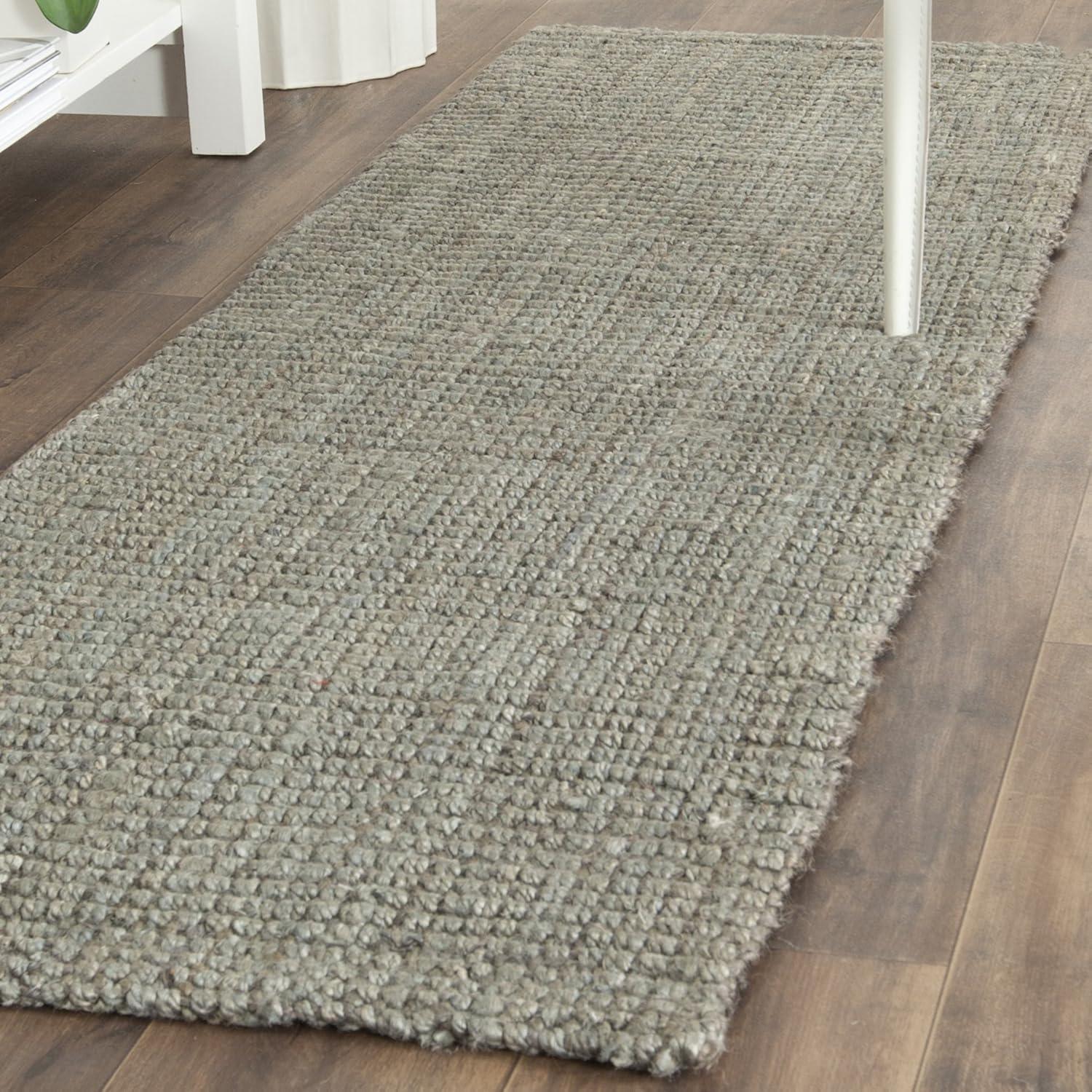 Natural Fiber NF730 Hand Woven Indoor Runner Rug - Green/Grey - 2'3"x11' - Safavieh.