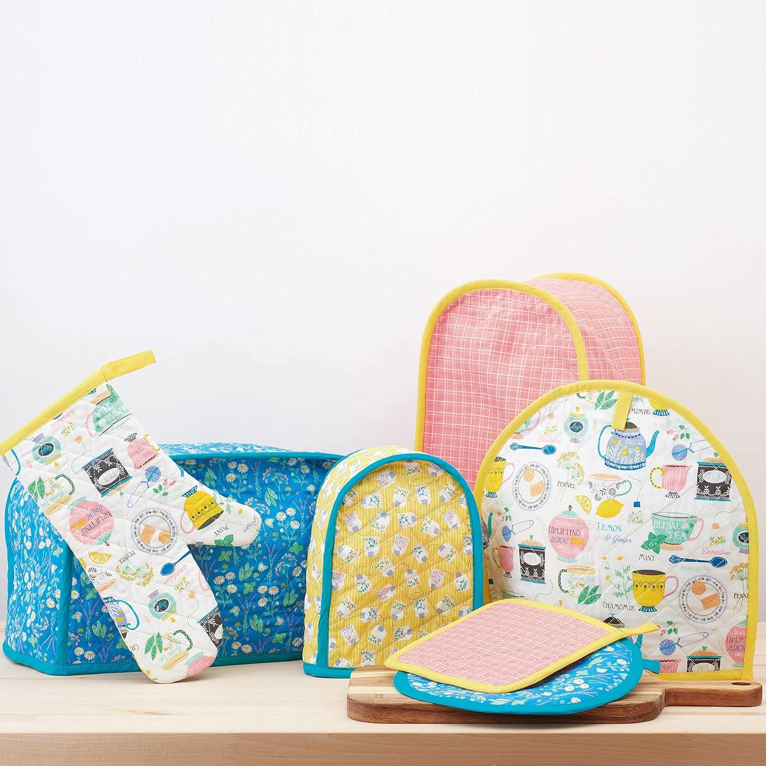 Simplicity Kitchen Appliance Covers, Oven Mitt, and Pot Holder Packet, Code 9303 Sewing Pattern, One Size, White