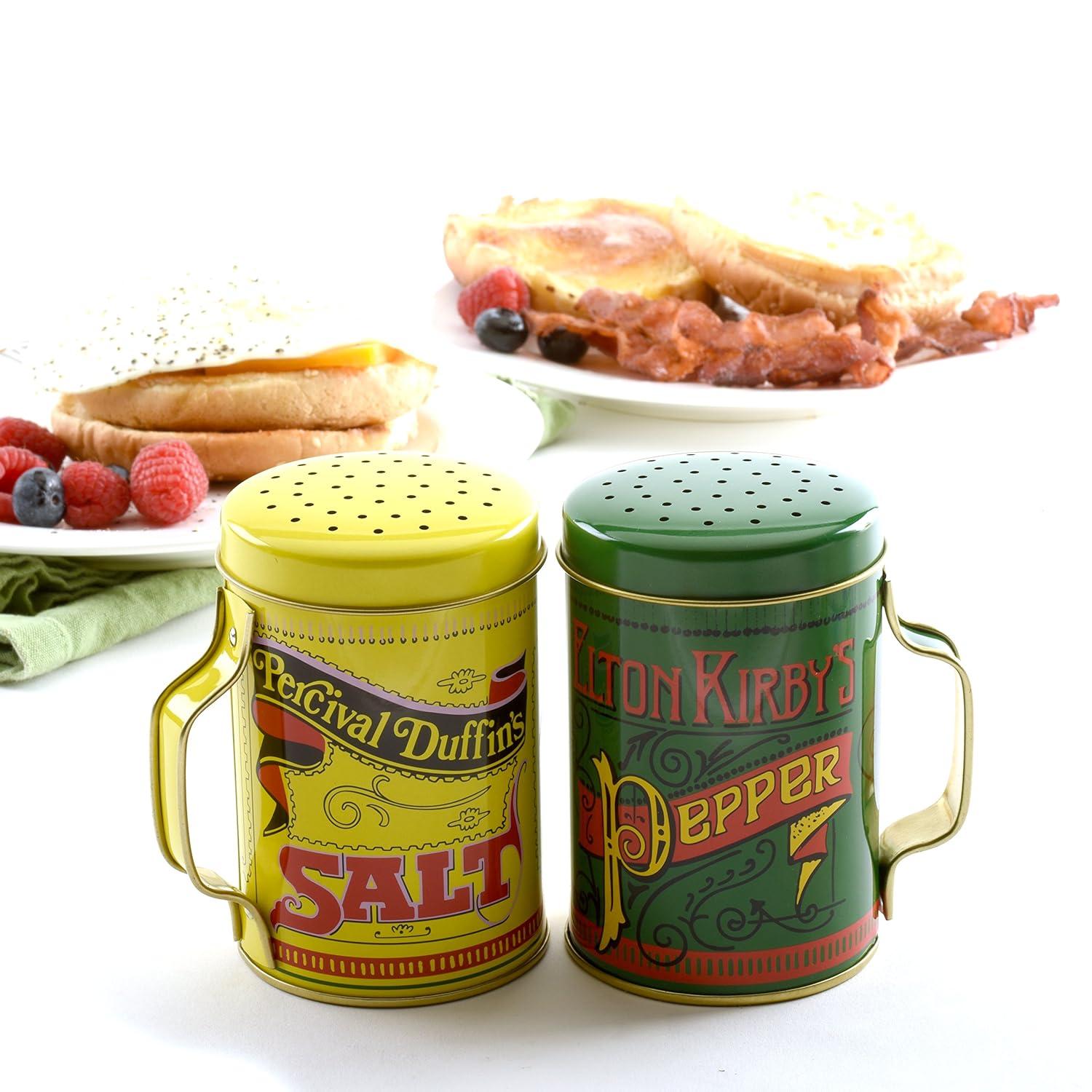 Collections Etc Unique Nostalgia Salt and Pepper Shaker Set Green