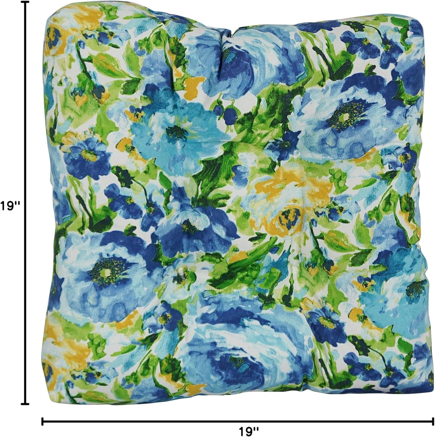 19-inch Squared Patterned Spun Polyester Tufted Dining Chair Cushions (Set of 2) 94005-2CH-REO-65