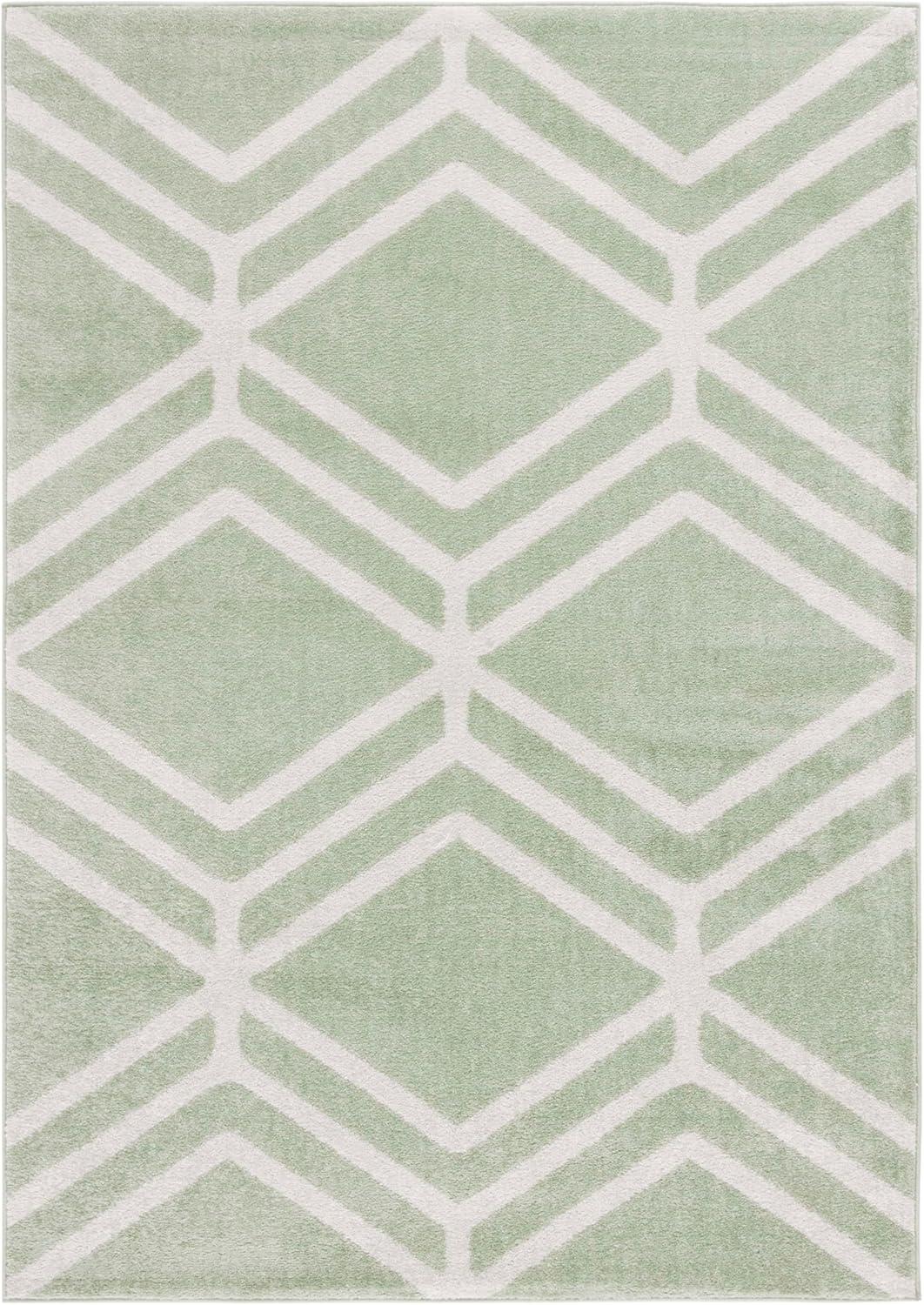 Adirondack ADR253 Machine Made Indoor Area Rug - Sage/Ivory - 5'-1"x7'-6" - Safavieh