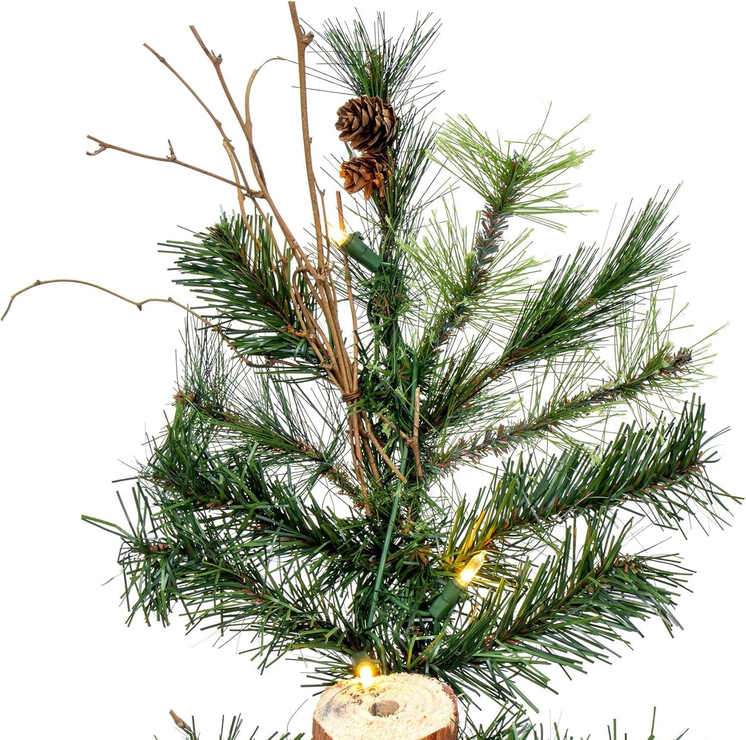 Vickerman 7' Mixed Country Alpine Artificial Christmas Tree, Warm White Dura-Lit® LED Lights