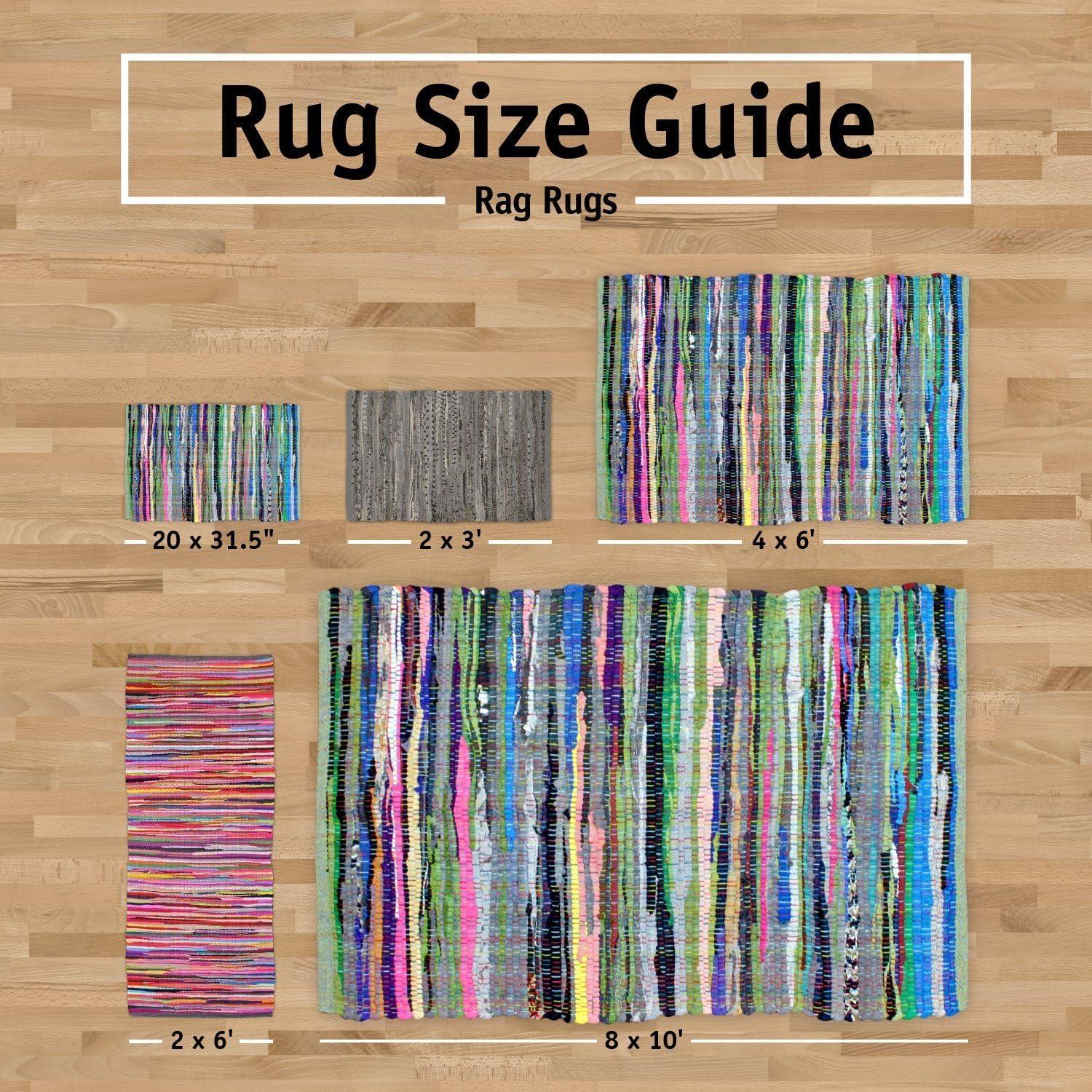 Rag Rug Multicolor Aqua 50x80cm