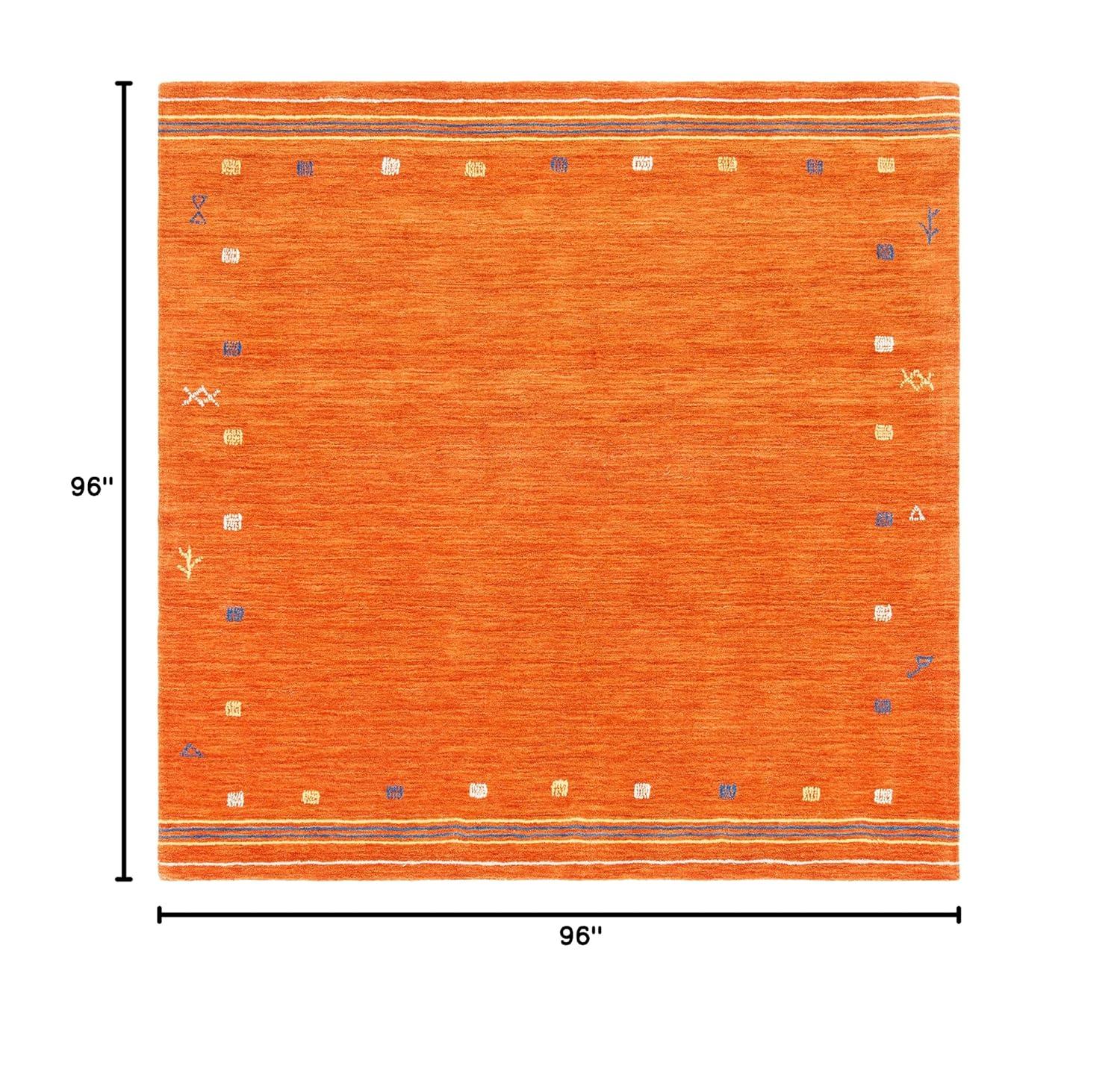 SAFAVIEH Himalaya Charmaine Solid Wool Area Rug, Rust, 8' x 8' Square