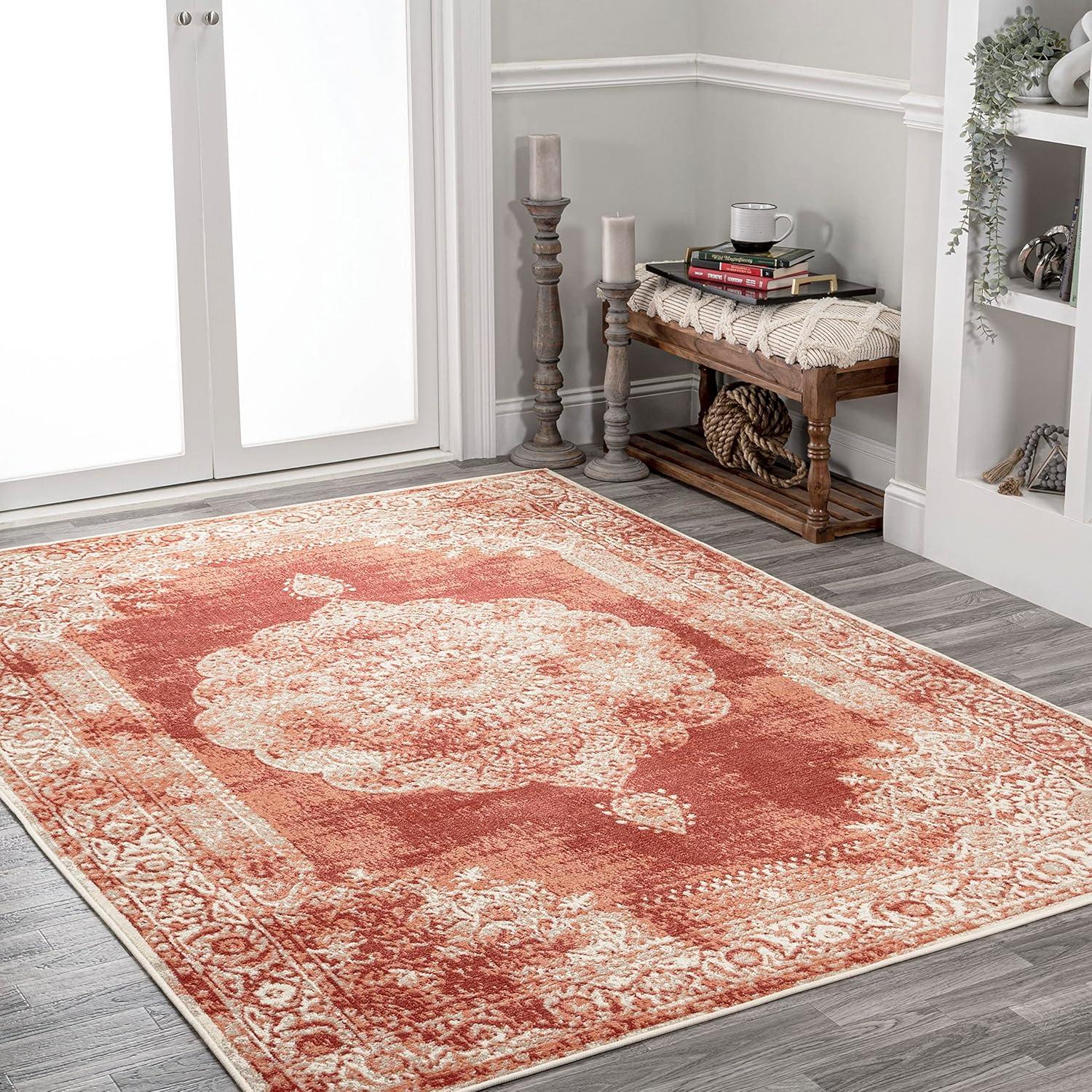 Rosalia Cottage Medallion Indoor Area Rug - JONATHAN Y