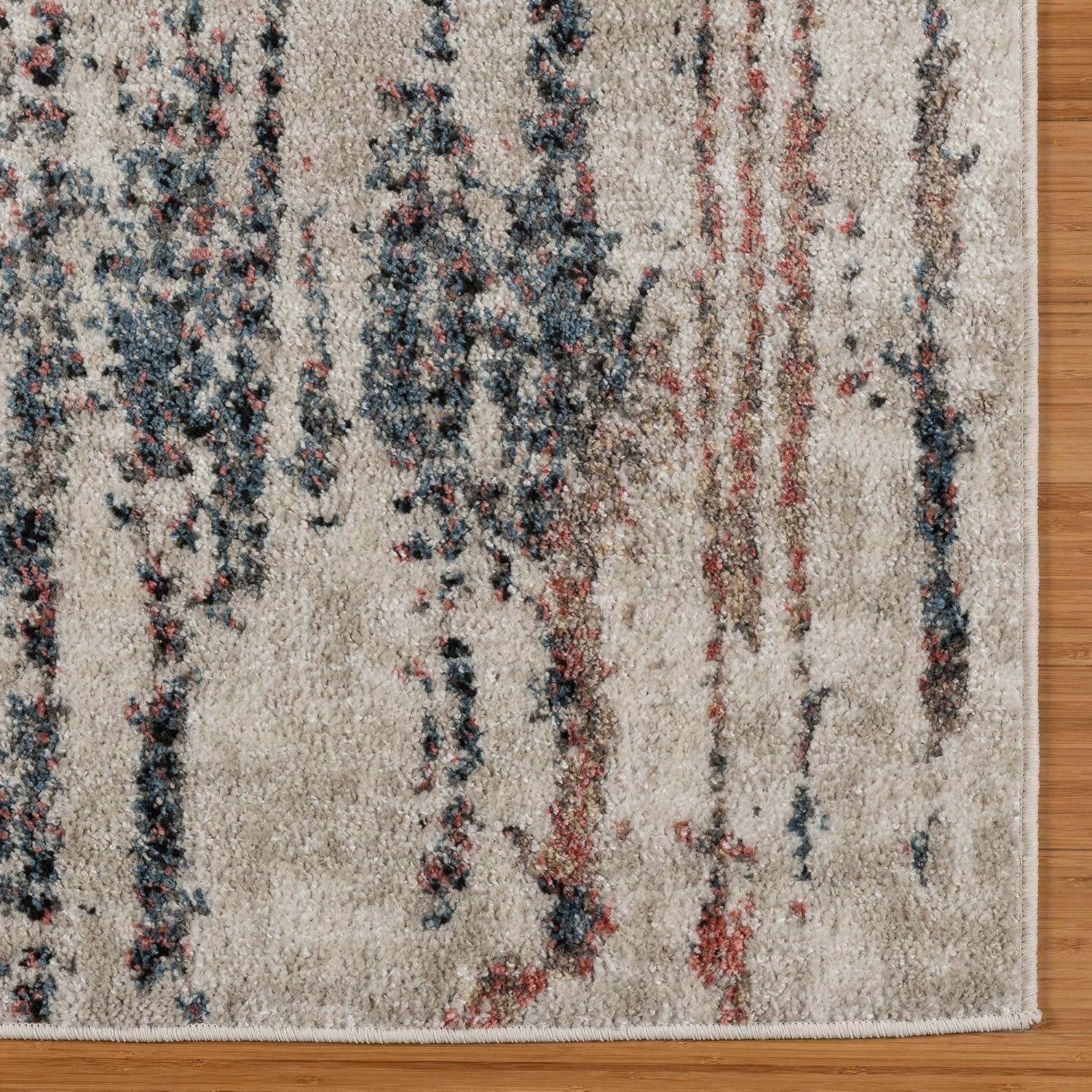 Gertmenian Heirloom Corah Modern Abstract Ivory Multi Polypropylene Area Rug