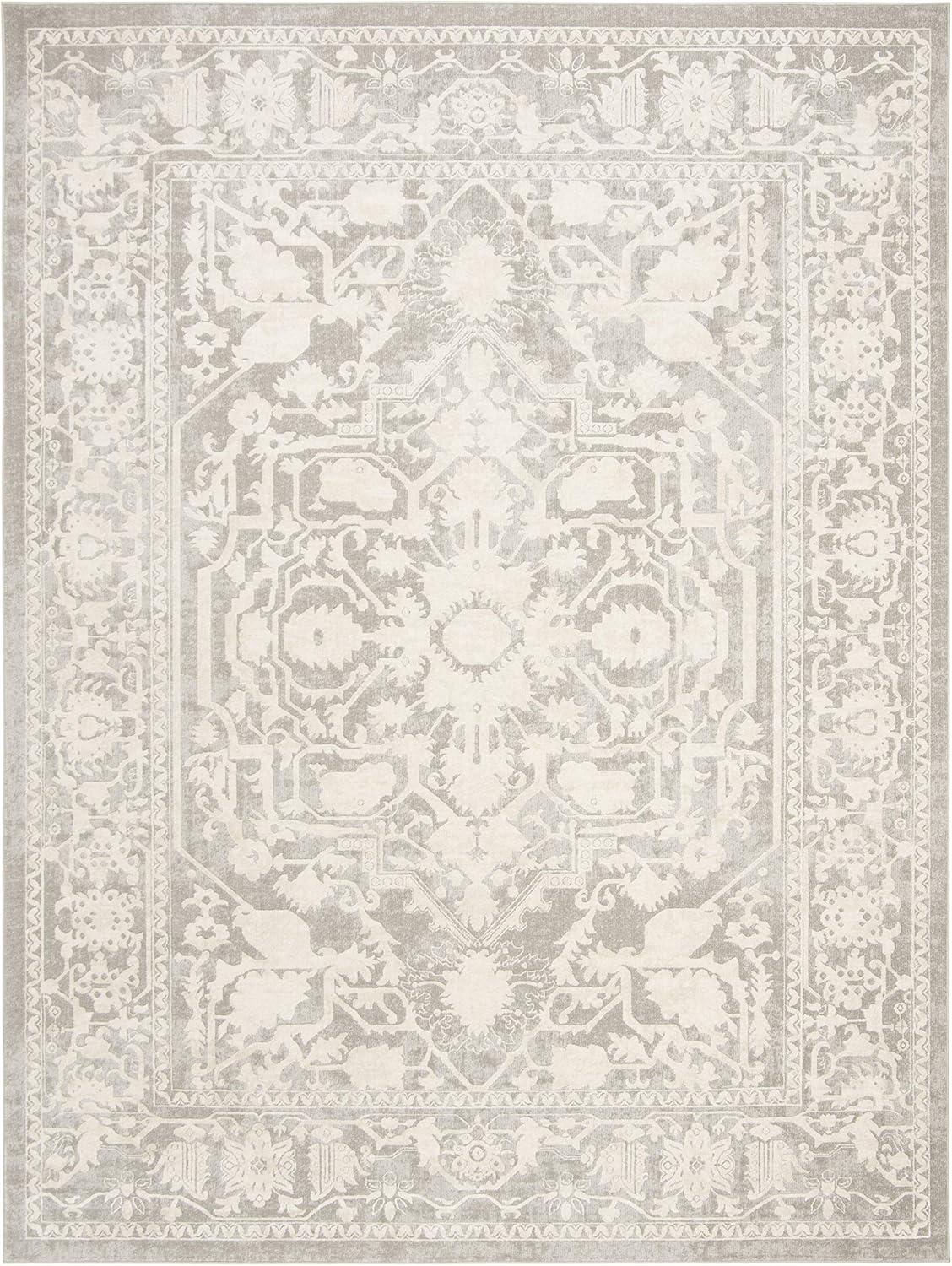 Reflection RFT665 Power Loomed Area Rug - Light Grey/Cream - 8'x10' - Safavieh.
