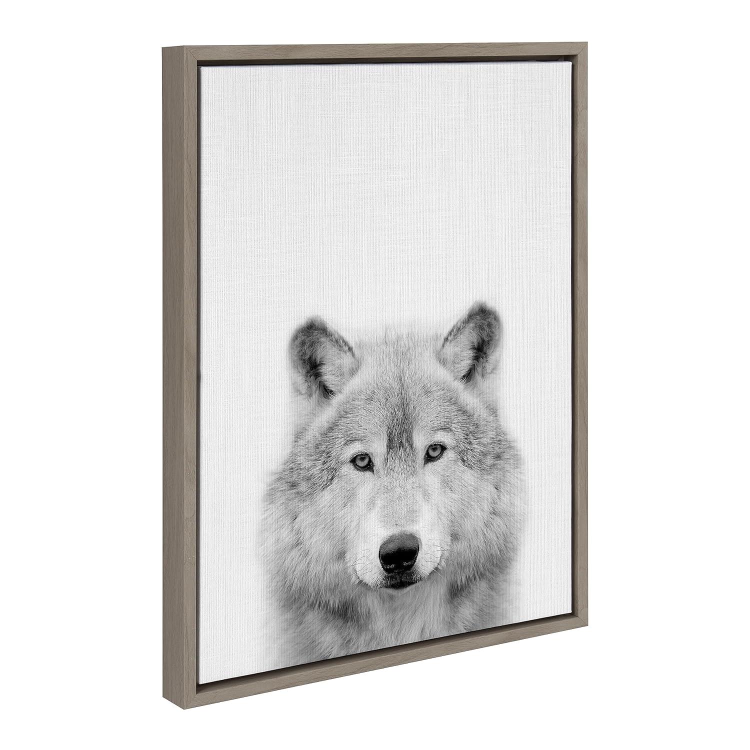 Kate & Laurel All Things Decor (Set of 4) Sylvie Deer Wolf Bear European and Cervus Elaphus Red Deer WallArts by Simon Te of Tai Prints