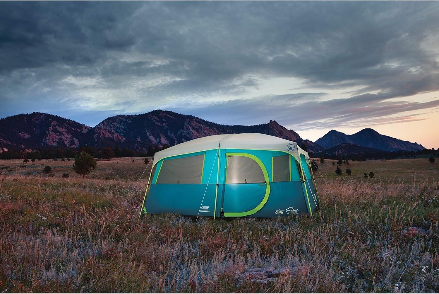 Coleman® 8-Person Tenaya Lake™ Fast Pitch™ Cabin Camping Tent with Closet, Light Blue