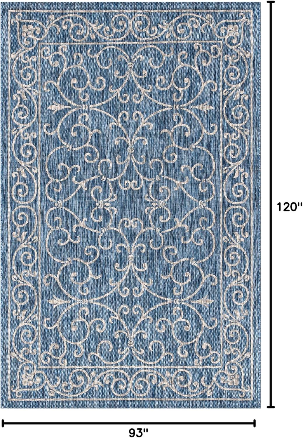 Charleston Vintage Filigree Textured Weave Indoor/Outdoor Area Rug  - JONATHAN Y