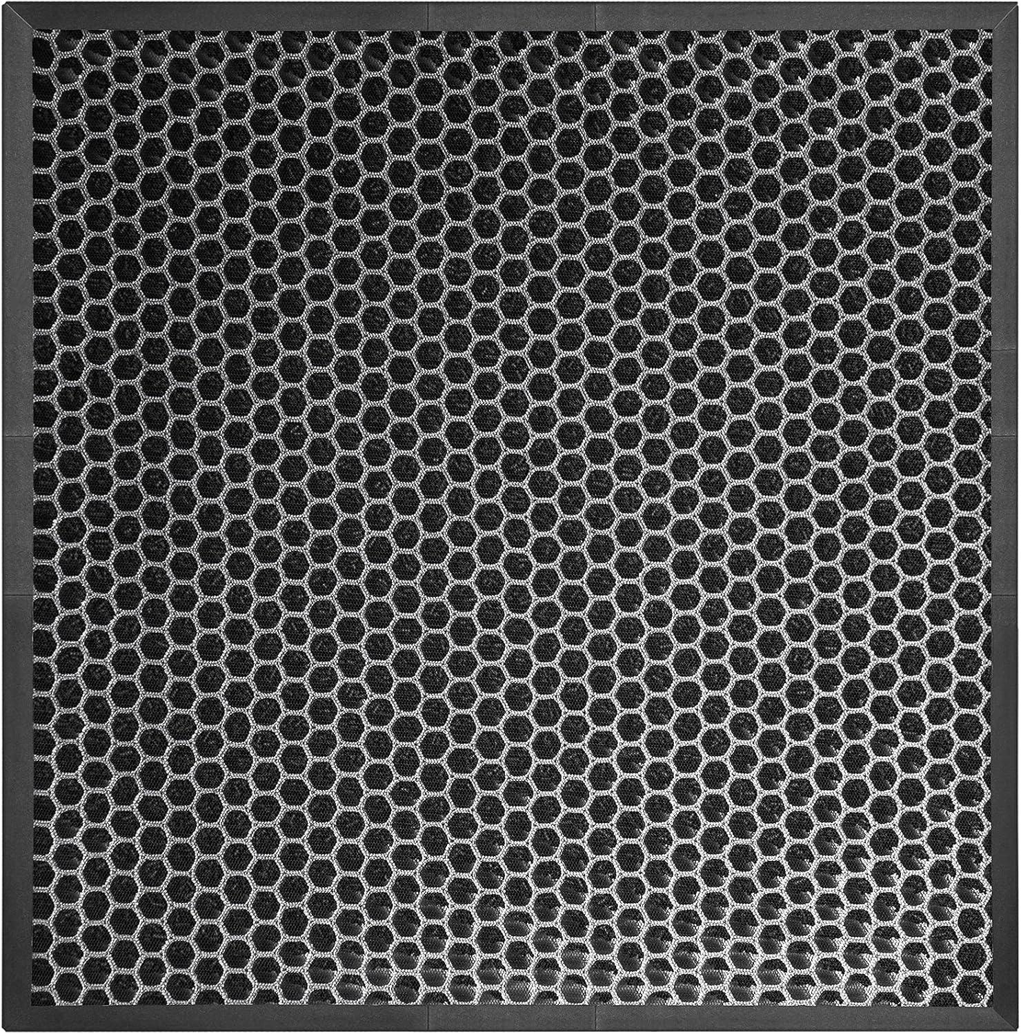 Bentism Filter Replacement, 4pcs Active Carbon Air Filter, 16"x 16" Ac Filter, Air Filter Replacement Set with Solid Metal Mesh Cover, High-efficient Odor Eliminator for Home or Commercial Use, Black