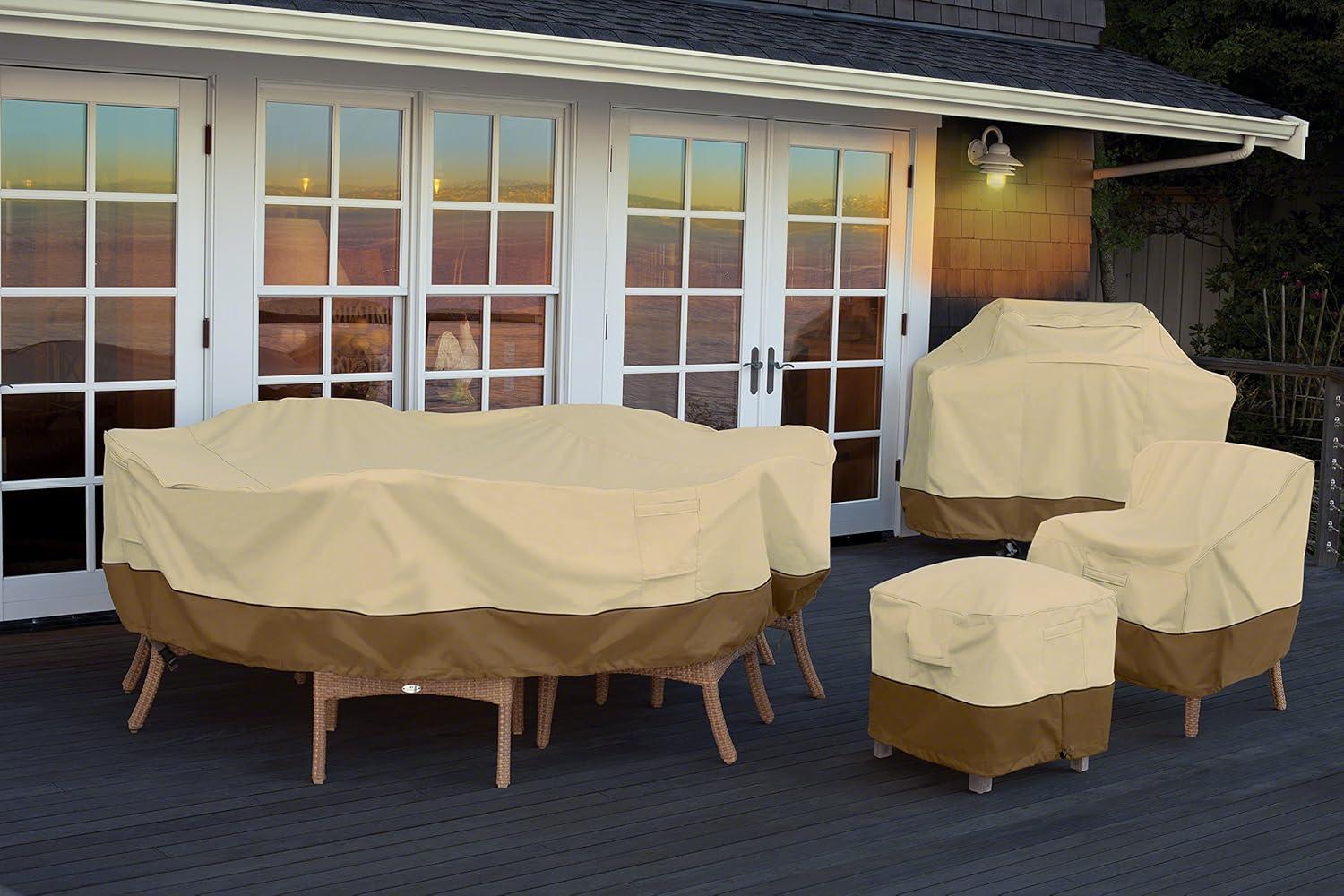 Classic Accessories Veranda Water-Resistant 72 Inch Rectangular/Oval Patio Table Cover