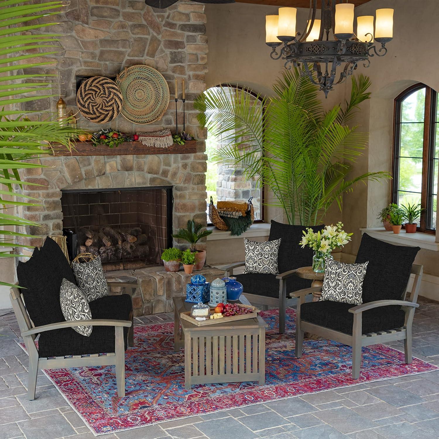 ARDEN Outdoor Toss Pillow (2 Pack) 16 x 16, Ruby Red Leala