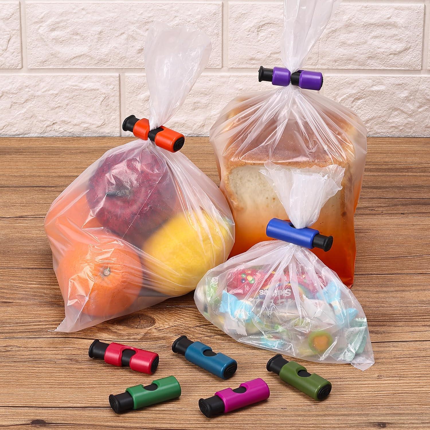 Mr. Pen- Bag Clips, 8 Pack, Squeeze and Lock Bread Bag Clips for Food Storage, Food Clips for Bags, Bread Clips, Plastic Bag Clip, Bag Closure Clips, Bread Clips Plastic, Bread Bag Clip
