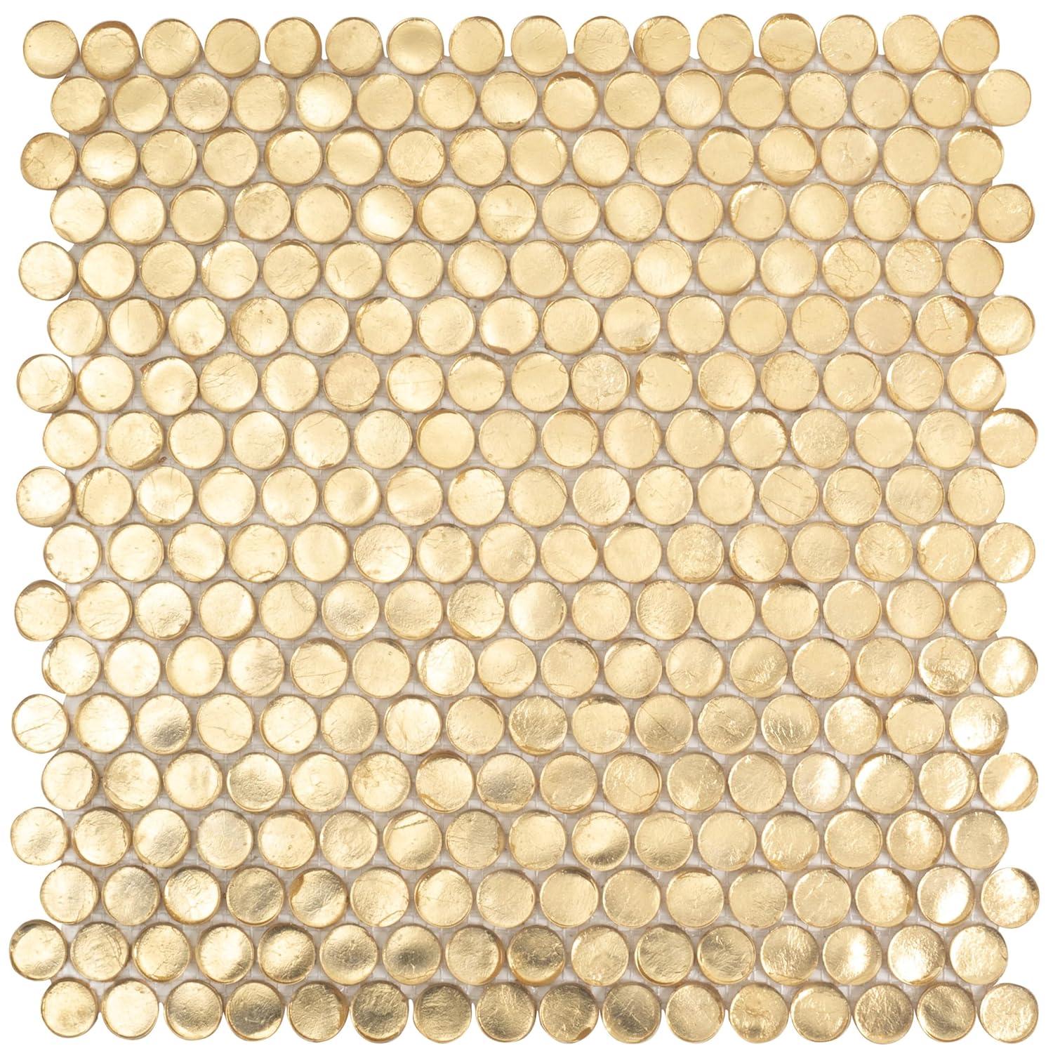 12.2" x 12.2" Glass Penny Round Mosaic Wall & Floor Tile