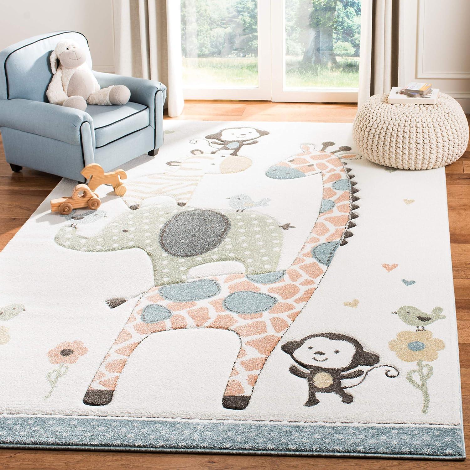 Carousel Kids  CRK120 Loomed Indoor Accent Rug - Ivory - 3'3"x5'3" - Safavieh