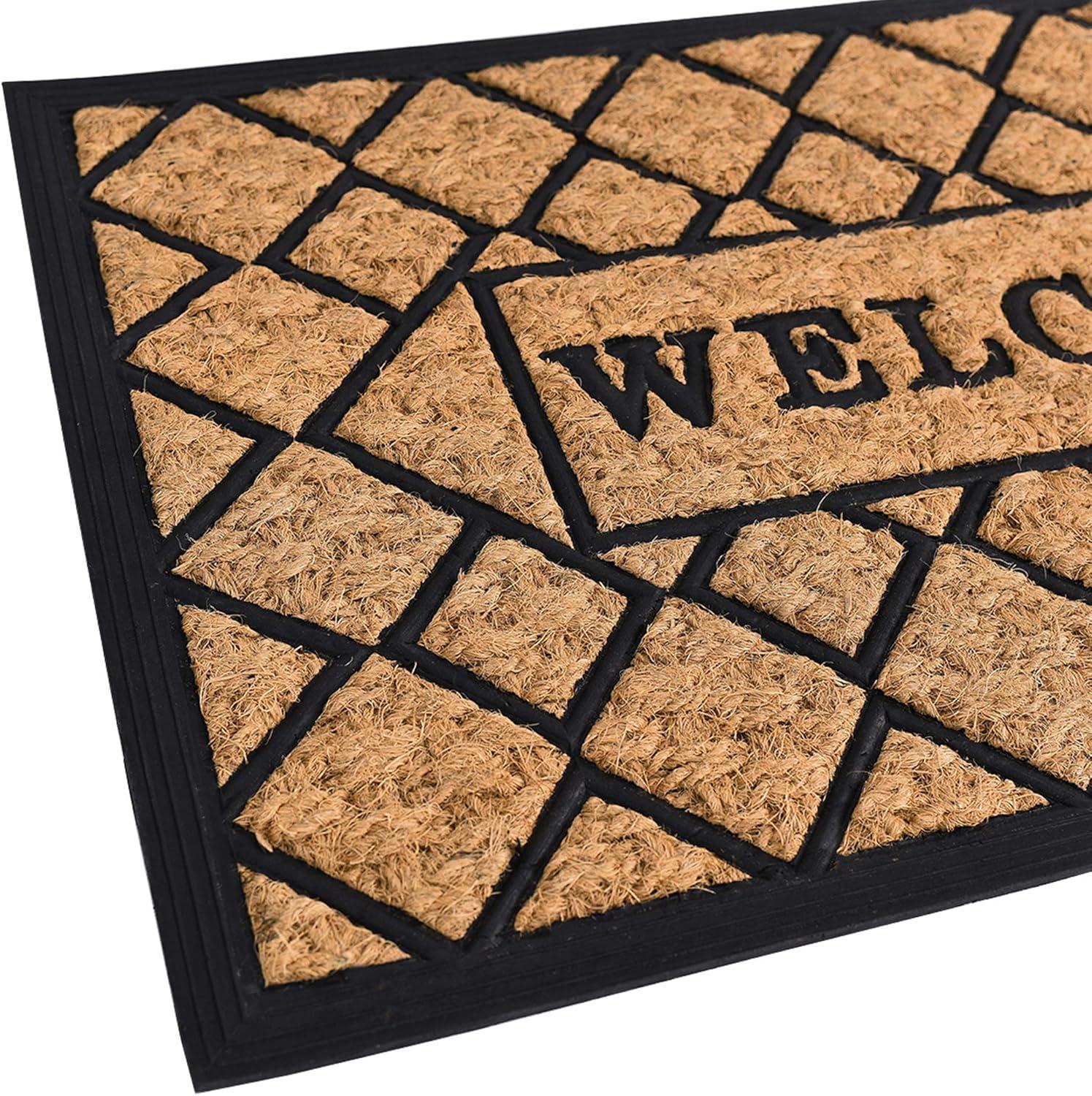 Achim Coco Mat - Flora Design - Durable 18 in x 30 in