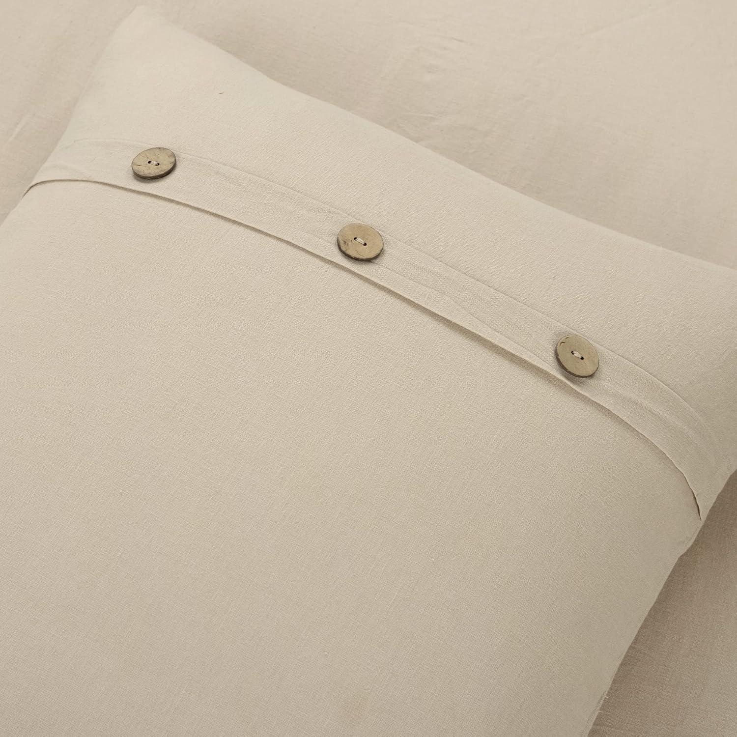 Linen King/California King Cotton Blend Duvet Cover Set