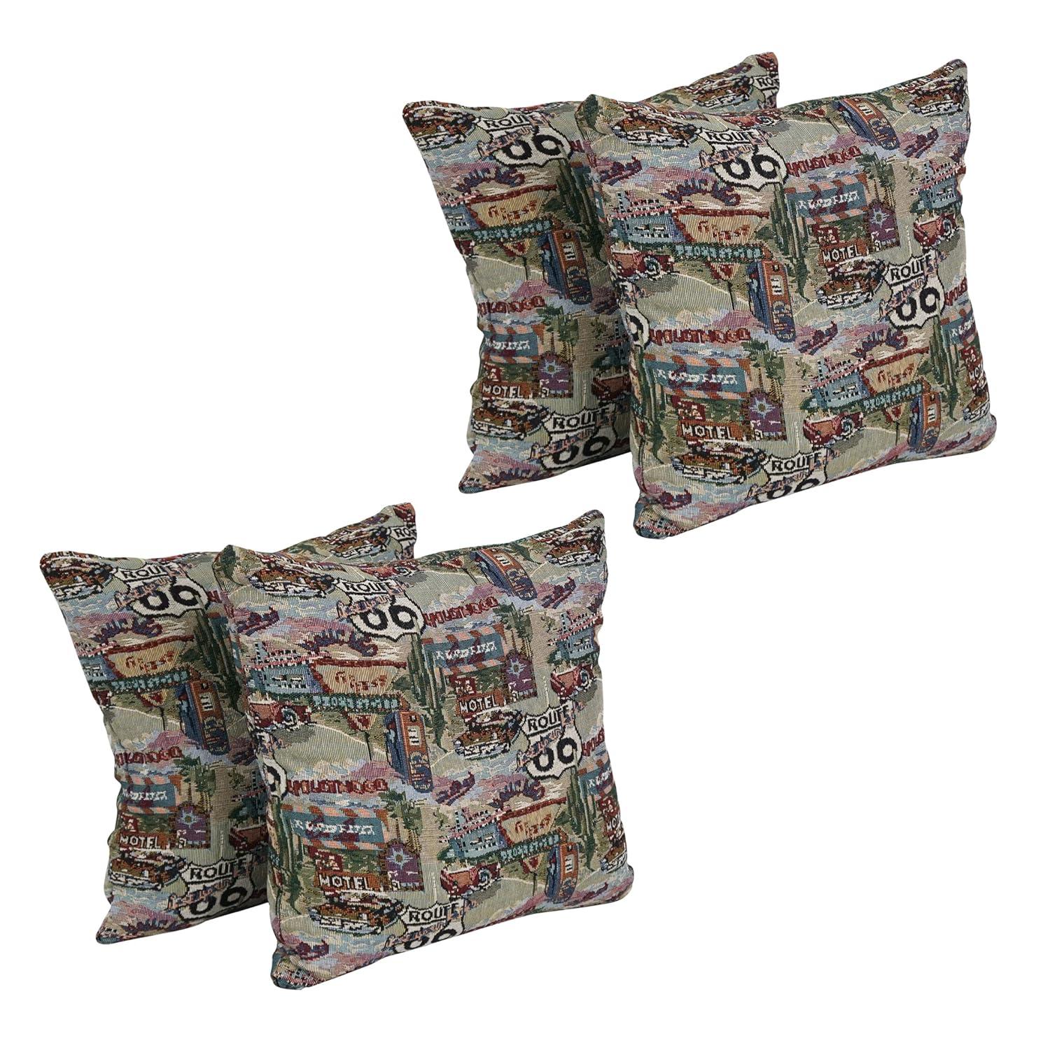 Blazing Needles Indoor Throw Pillows Route 66