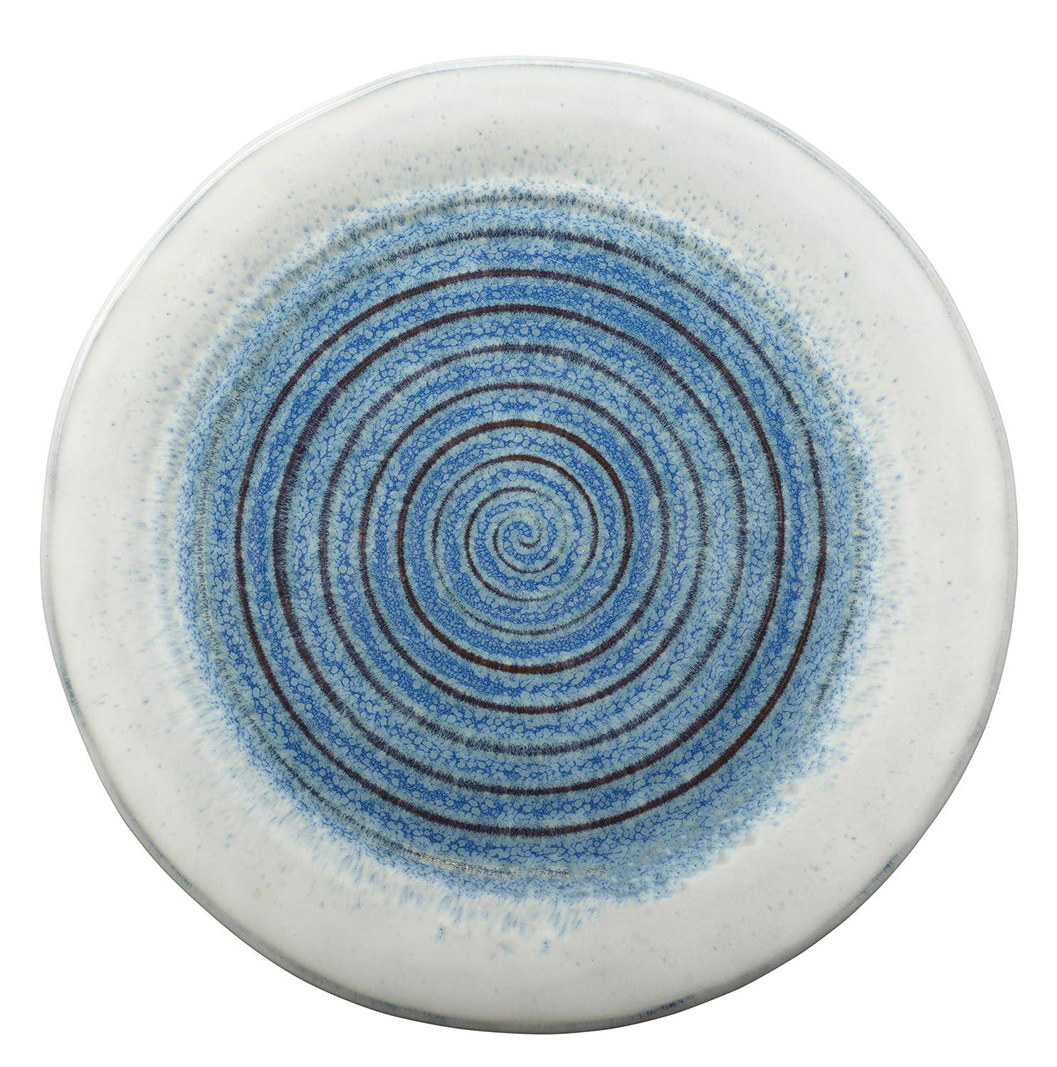 Sango Sango Talia 16-Piece Casual Blue Stoneware Dinnerware Set - Service For 4, Blue/White
