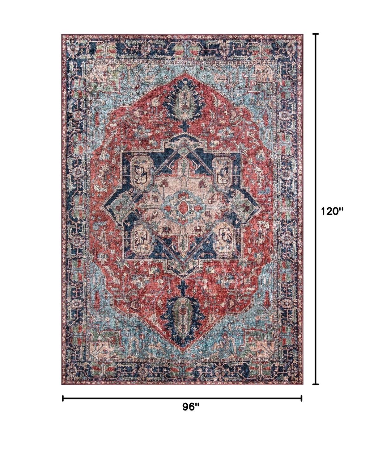 Momeni 8'x10' Karachi Lauryn Machine Loomed Area Rug: Multicolored Medallion Pattern, Low Pile, Indoor Use, Polyester