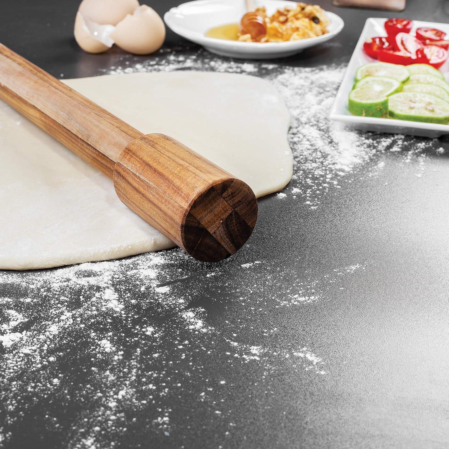 Ironwood Gourmet Acacia Wood Rolling Pins, Set of 2 Long Rolling Pins