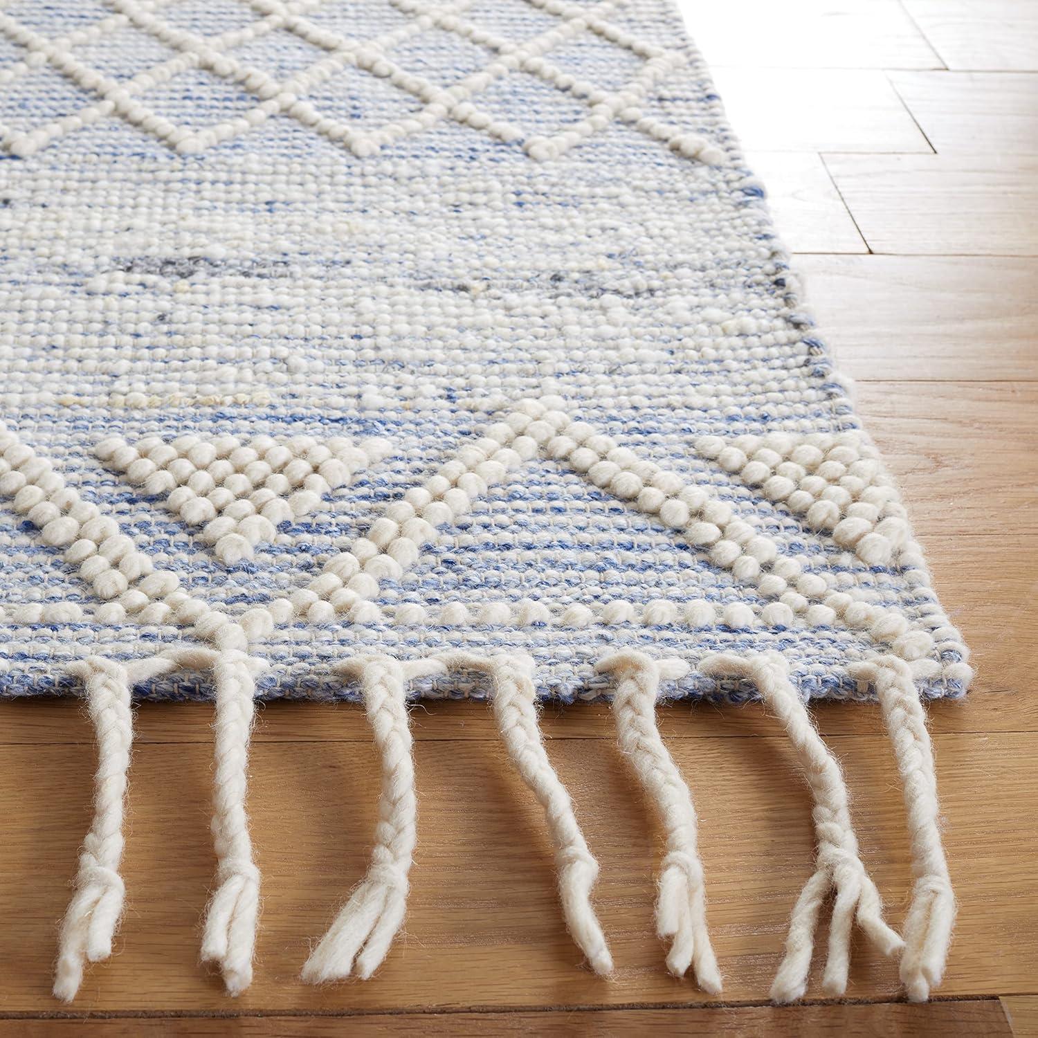 Natura NAT297 Hand Woven Indoor Accent Rug - Ivory/Blue - 3'x5' - Safavieh